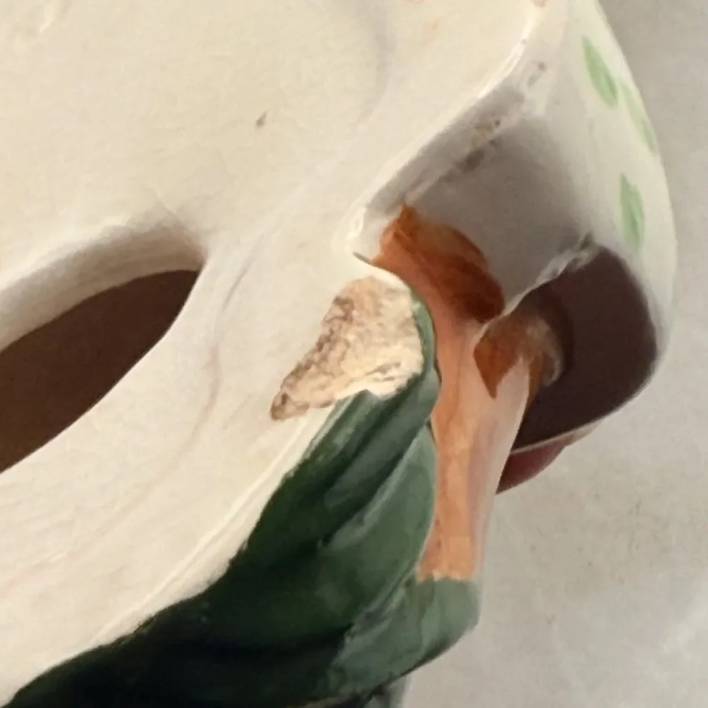 Vintage 1974 Arnel's Mushroom Ceramic Spoon Rest Wall Decor Hand Painted 8.5